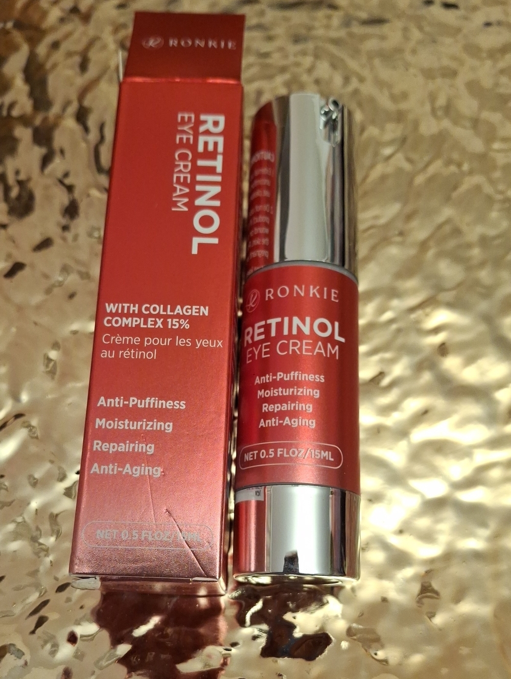 Ronkie Retinol Eye Cream  Anti-Aging Moisturizing Eye Treatment 15ml New